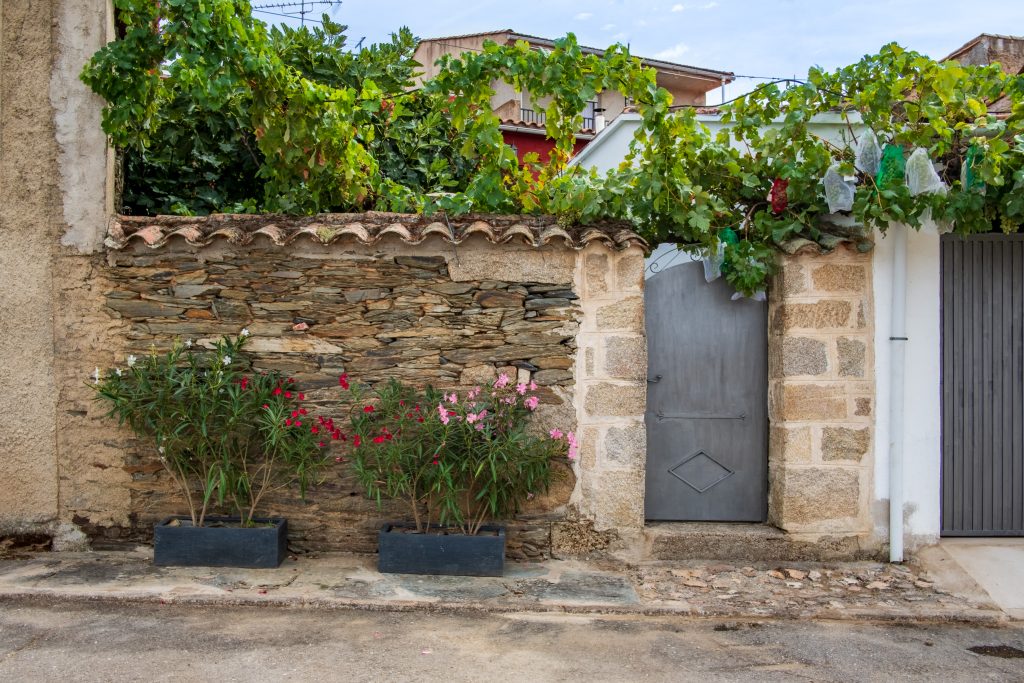 Fachada de piedra de Casa Rural Obdulia en Vilvestre.